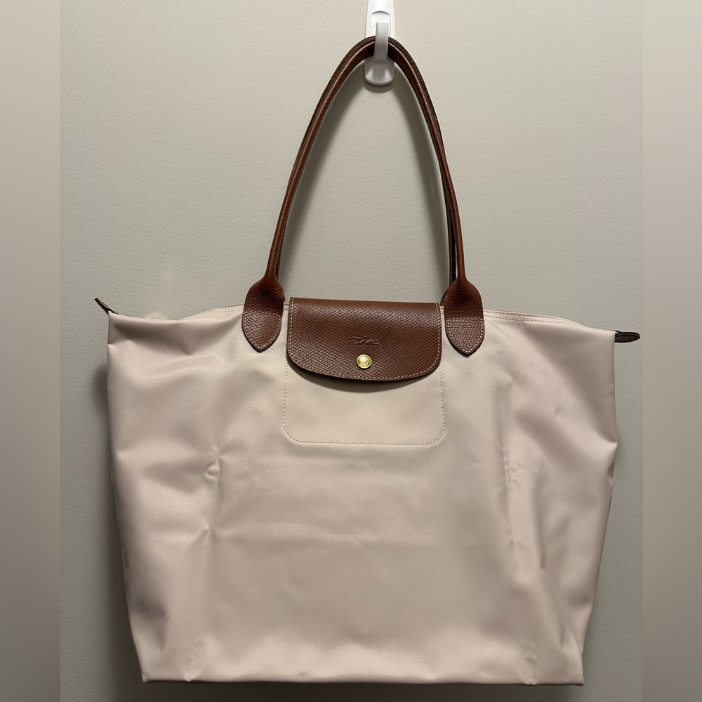 Large Le Pliage Tote Cream